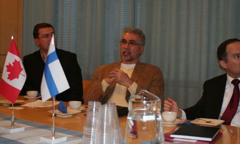 Premier Floyd Roland and Ambassador Chris Shapardanov visit University of Lapland