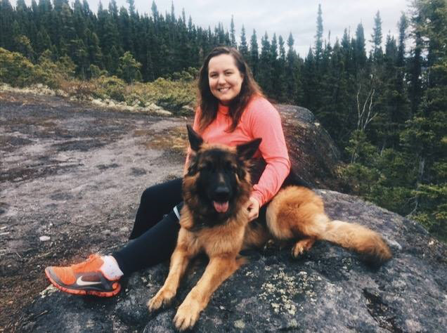 Michelle Saunders with her dog Sasha