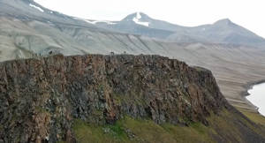 Igneous rock close to Diabasodden, Svalbard