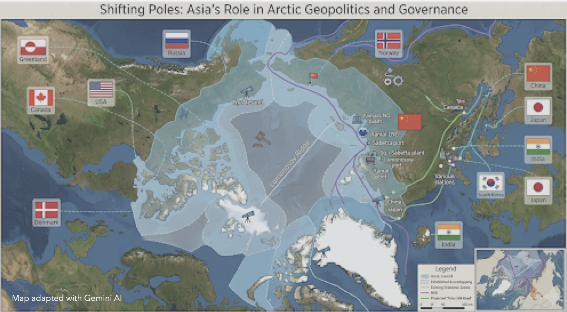 Arctic Asia Map Shifting Poles