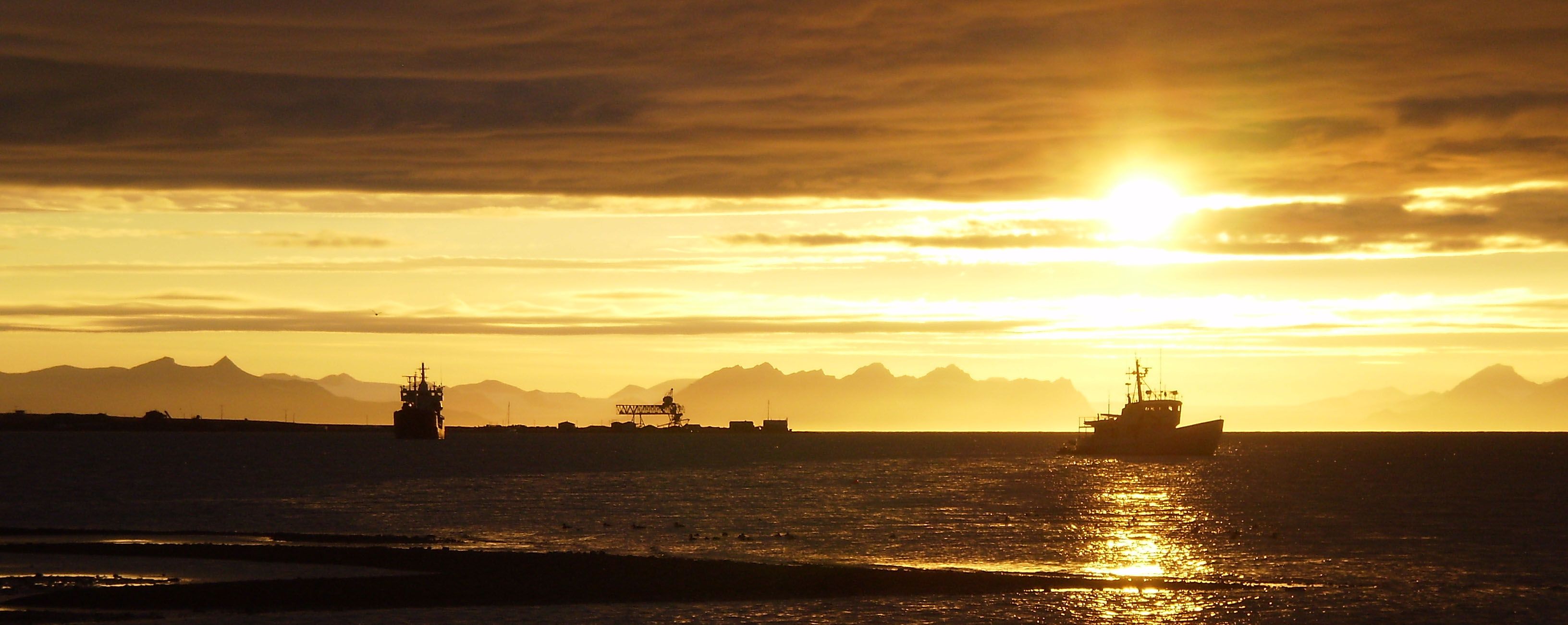 Arctic Law Ships At The Roadstead Off Longyearbyen Svalbard