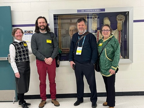 Romig Middle School. From left: Anne-Mette Bjøru, Gregor Ross Dørum Maxwell, Kirk Anderson, Diane Hirshberg.