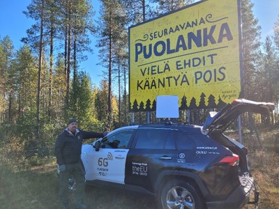 The measurement spot close to Puolanka.