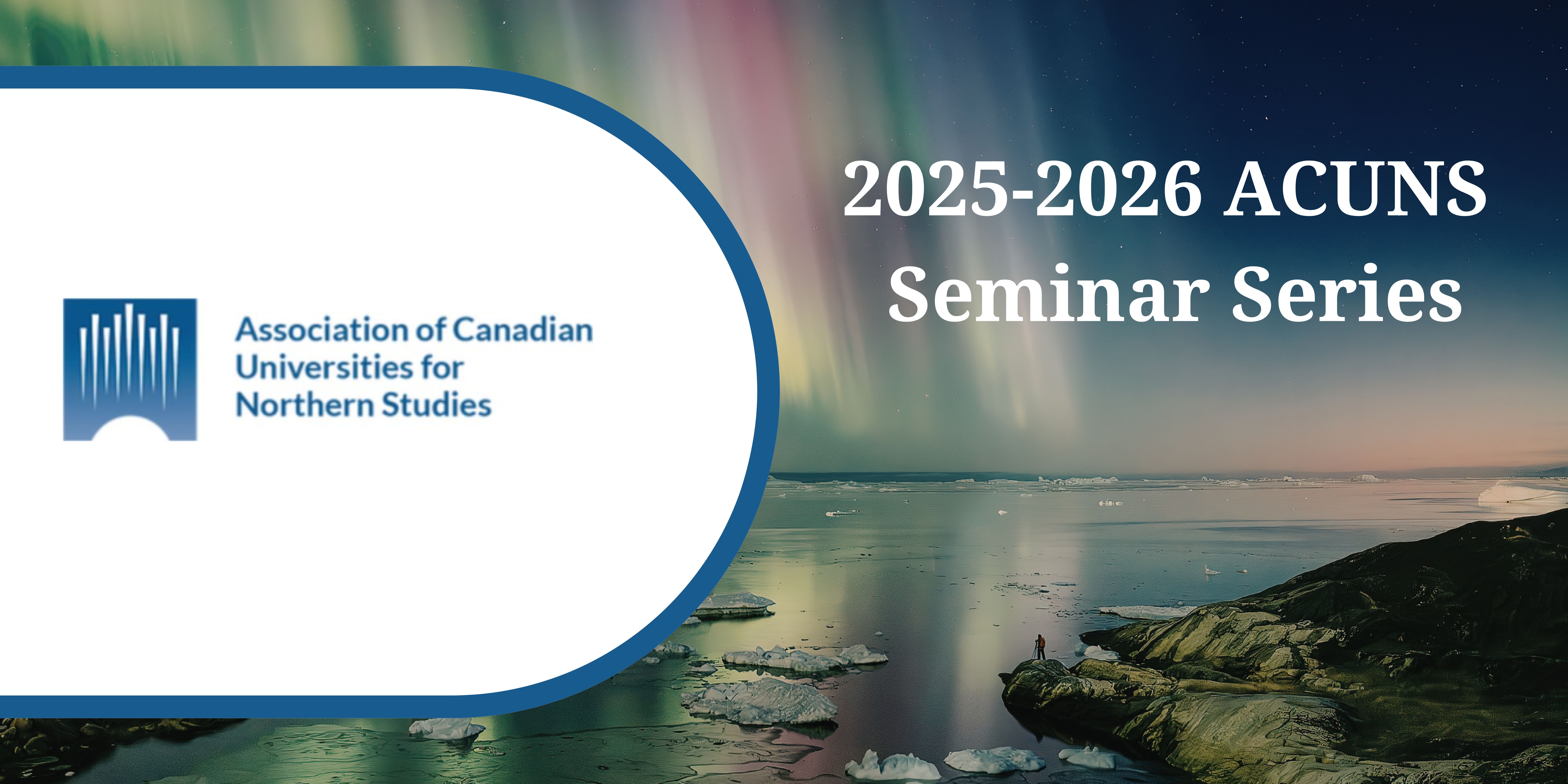 Logo and image of Northern lights.